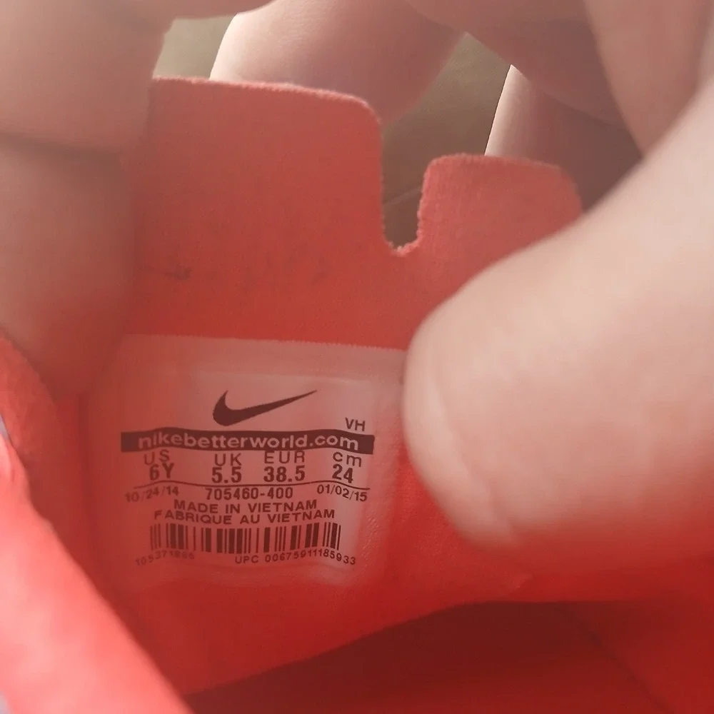 Nike‎ Flex Experience Run 4 GS Blue Crimson Youth Running Shoes Size 6Y